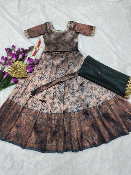 NEW LAUNCING KIDS LEHENGA CHOLi lichi silk Bulk kids clothing